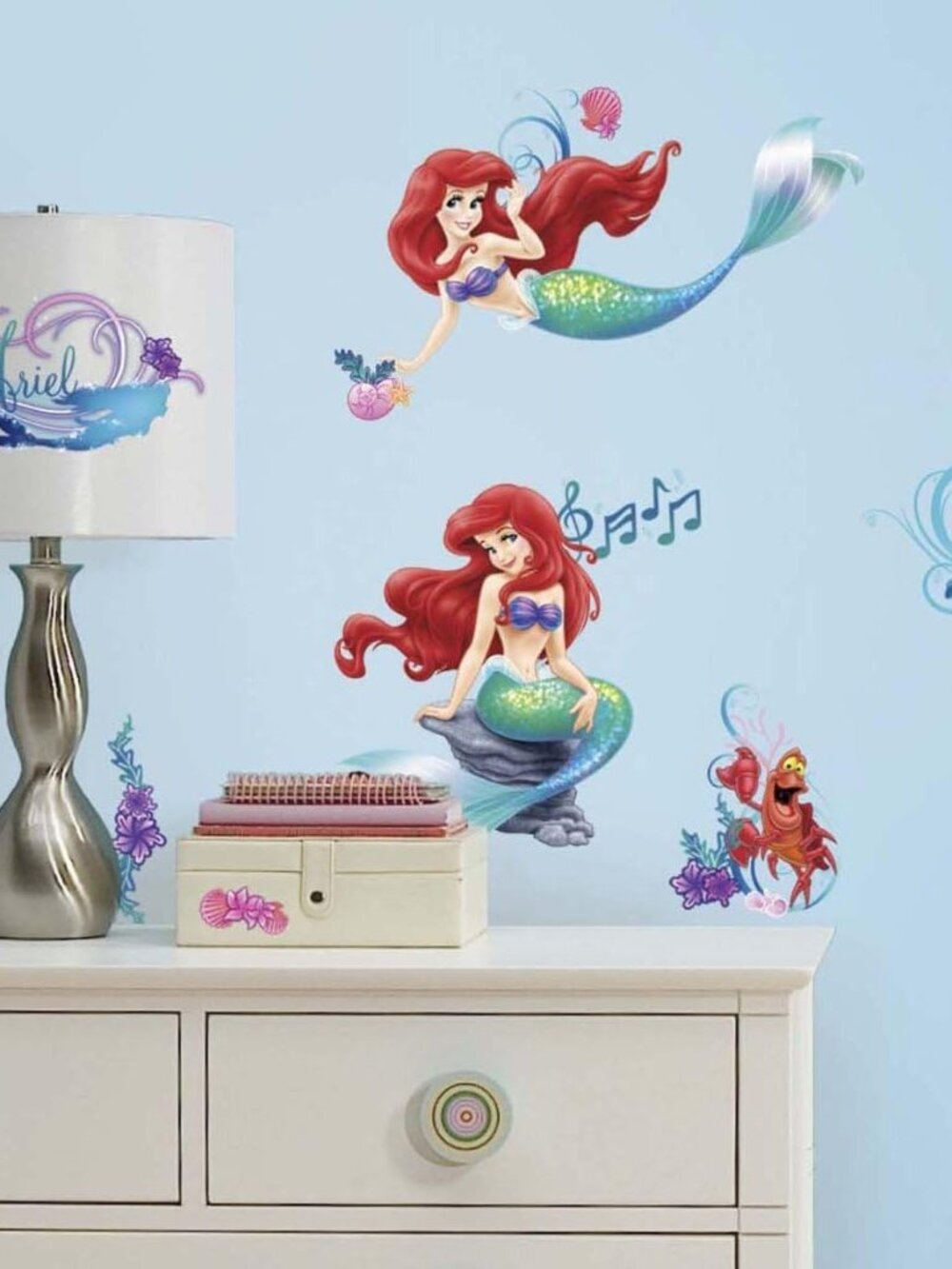 Disney The Little Mermaid Peel and Stick Wall Decals by , 6 Decal Set